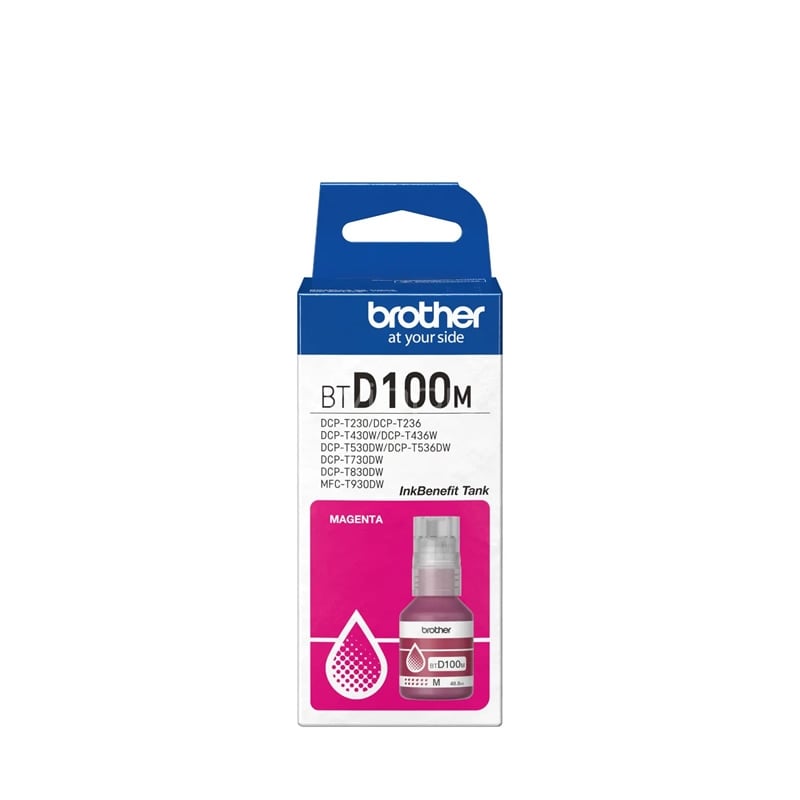 Botella de tinta Brother BTD100M Magenta (48,8ml, Inyección de tinta)