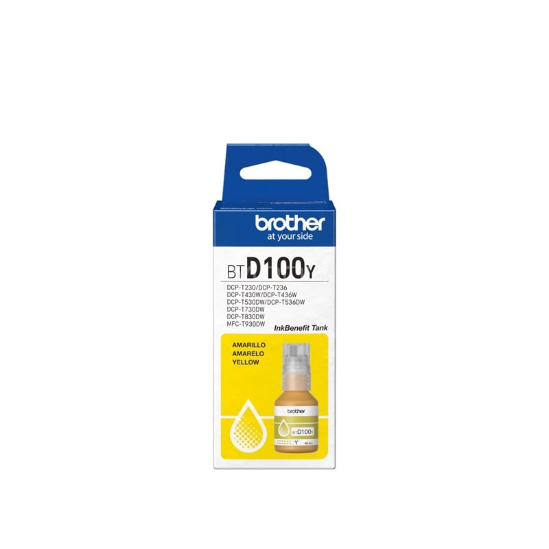 Botella de tinta Brother BTD100Y Amarillo (48,8ml, Inyección de tinta)