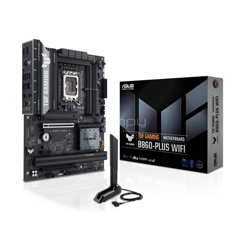 Placa madre ASUS TUF GAMING B860-PLUS WIFI (LGA1851, DDR5, WiFi 7, PCIe 5.0, ATX)
