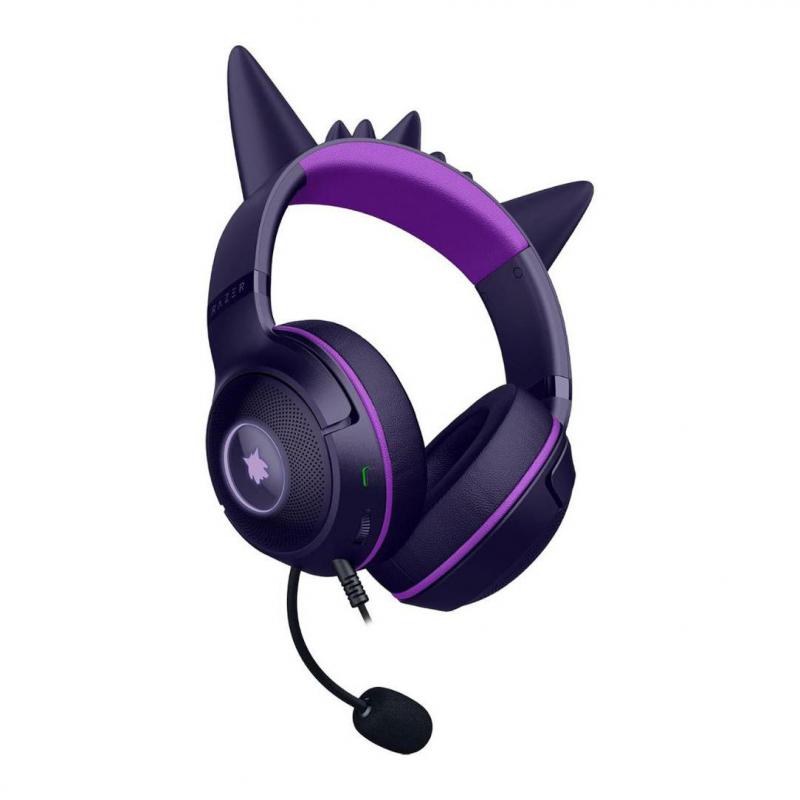 Auriculares Gamer Razer Kraken Kitty V2 Pokémon Gengar (USB, 40mm, RGB Chroma, sonido 7.1)