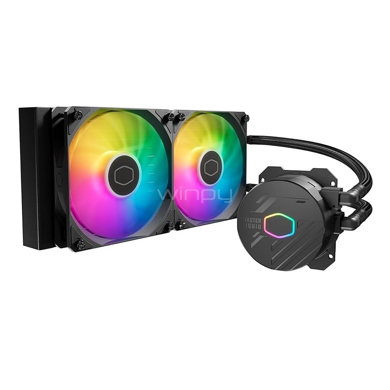 Refrigeración Liquida Cooler Master MasterLiquid 240L Core ARGB Spectrum (LGA1700/AM5, Negro)