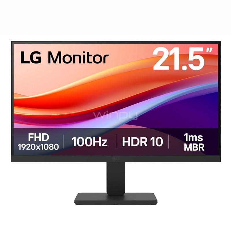 Monitor LG 22U401A-B de 21.5” (VA, Full HD, 100Hz, 5ms, HDR10, HDMI/VGA)