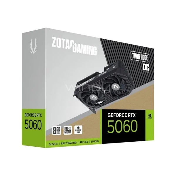 Tarjeta gráfica ZOTAC GeForce RTX 5060 Twin Edge OC de 8GB GDDR7