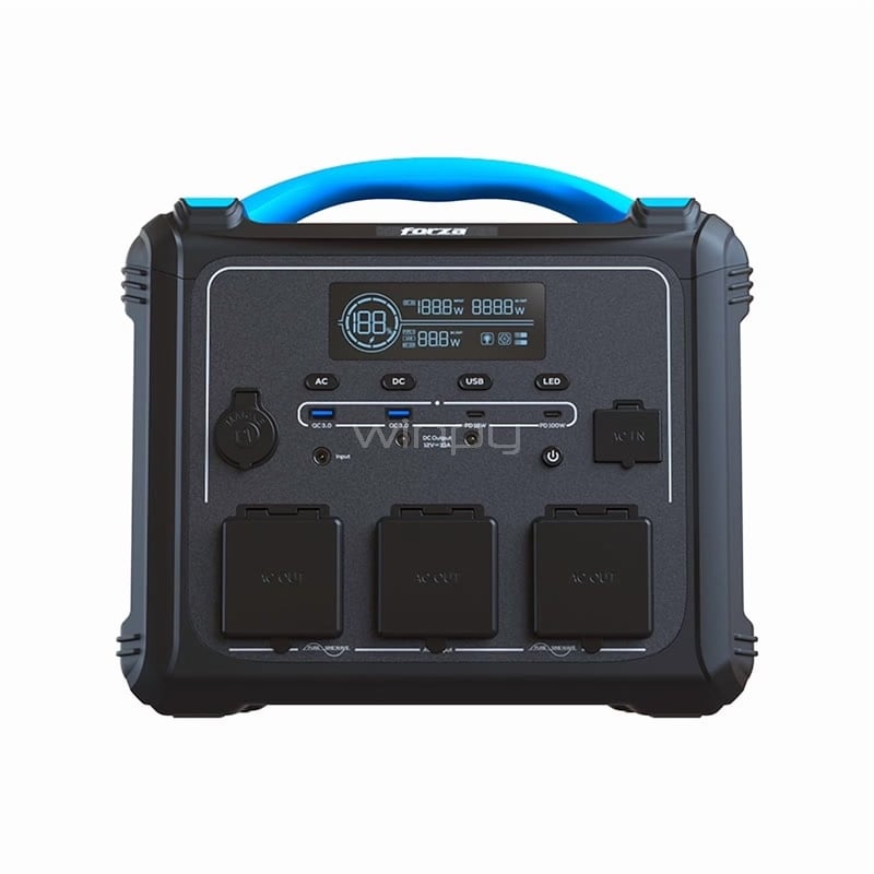 UPS Portátil Forza FPP-T1202-I de 1200W (3 Salidas AC, 8 DC, LiMnFePO4)