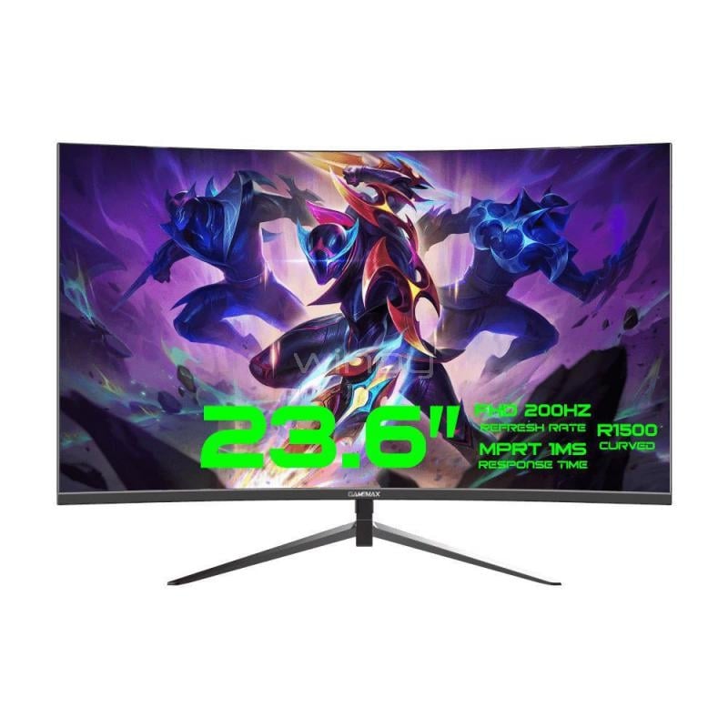 Monitor Gamer GAMEMAX GMX24C200 Curvo de 23.6” (VA, Full HD, 200Hz, 1ms, FreeSync)