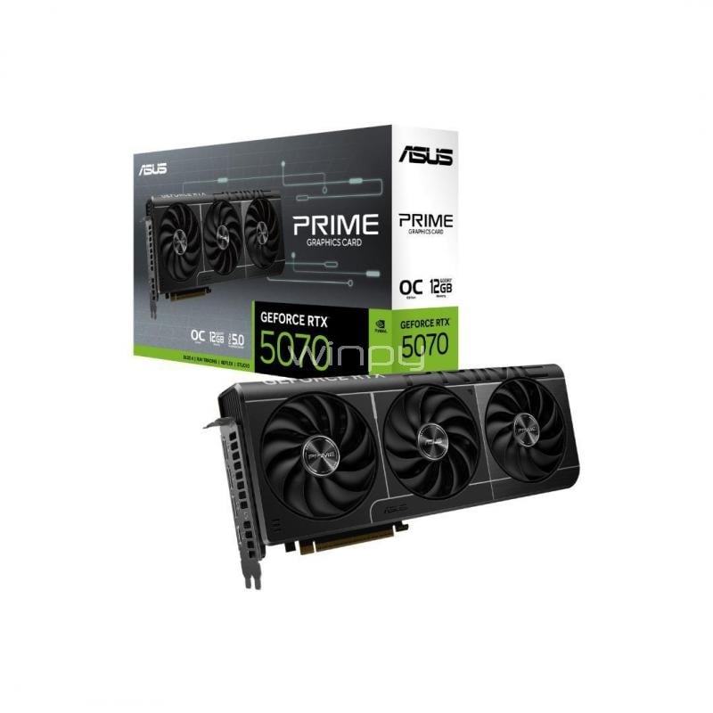 Tarjeta gráfica ASUS PRIME GEFORCE RTX 5070 OC de 12GB GDDR7
