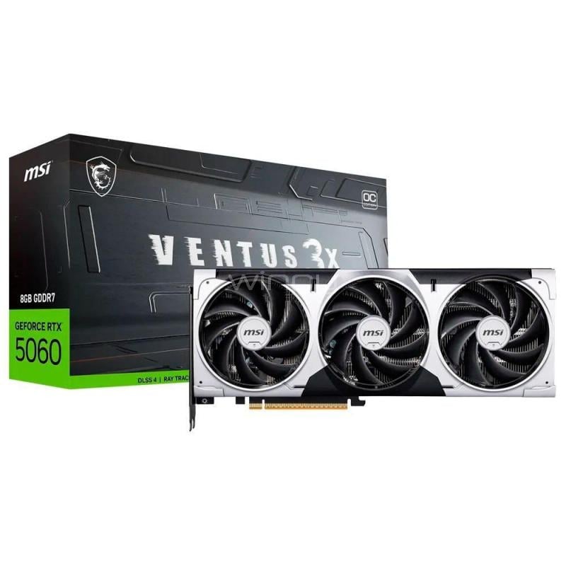 Tarjeta gráfica MSI Geforce RTX 5060 VENTUS 3X OC de 8GB GDDR6