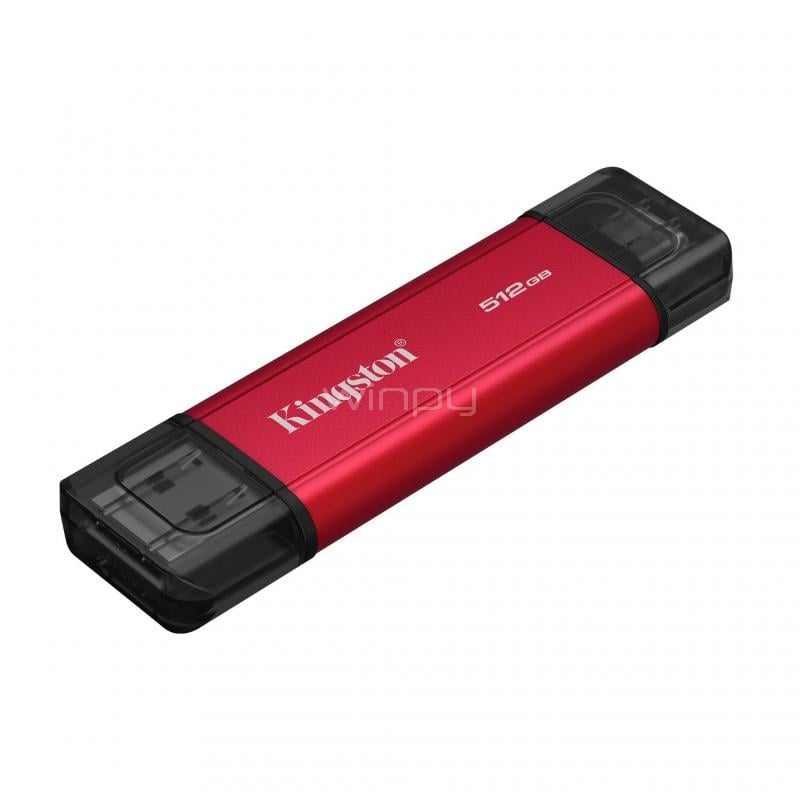 Disco Portátil Kingston Dual SSD de 512GB (USB-A y USB-C, Alta Velocidad)