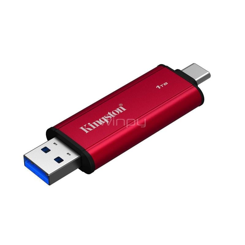 Disco Portátil Kingston Dual SSD de 1TB (USB-A y USB-C, Ultra Velocidad)