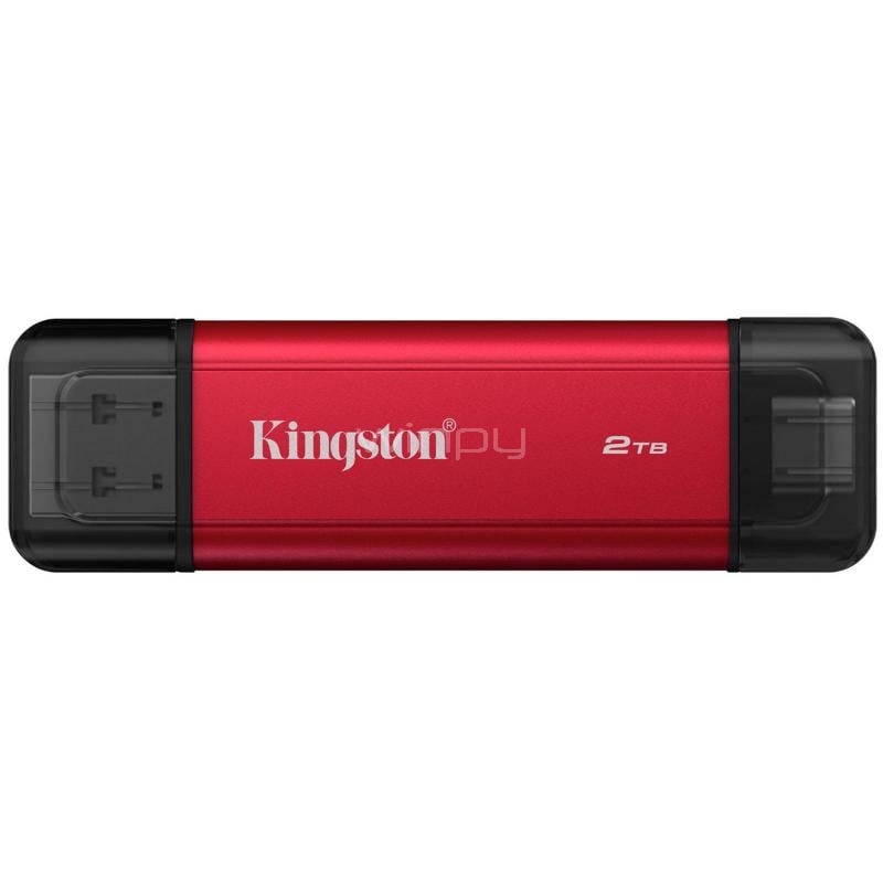 Disco Portátil Kingston Dual SSD de 2TB (USB-A y USB-C, Máximo Rendimiento)