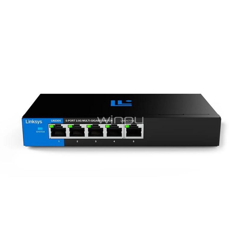 Switch Linksys LN2305 de 5 Puertos (2.5G Multigigabit, No Administrable)