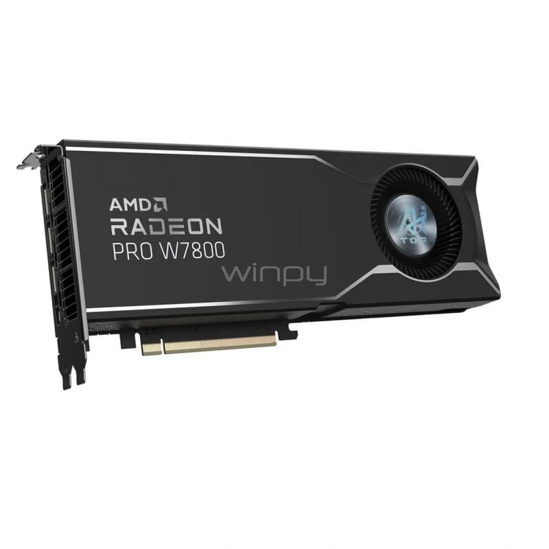 Tarjeta gráfica AMD Radeon PRO W7800 AI TOP de 32GB (GDDR6, PCIe 4.0, 4xDP 2.1)