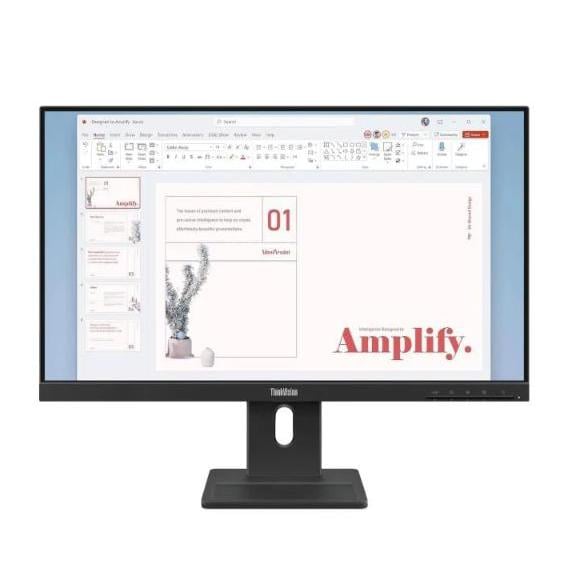 Monitor Lenovo ThinkVision E24-40 de 23.8“ (IPS, FHD, 100Hz, HDMI, DisplayPort, VGA)