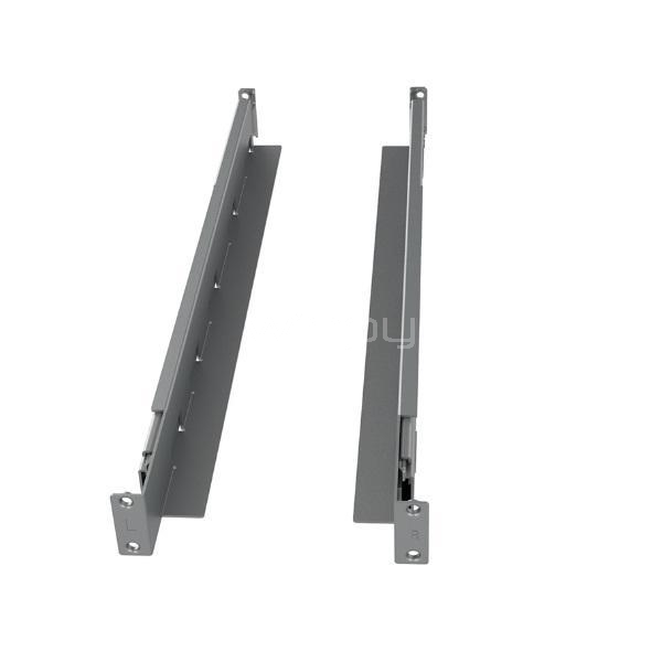 Kit de rieles para rack Forza FDC de 2U (Ajustable hasta 1100mm, Capacidad 80kg, Acero galvanizado)