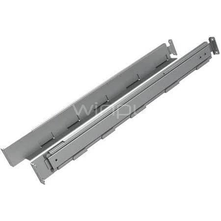 Kit de rieles para rack Forza FDC de 2U (Ajustable hasta 1100mm, Capacidad 80kg, Acero galvanizado)