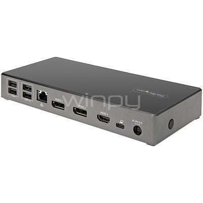 Estación de Acoplamiento StarTech DK31 (USB-C, USB, Triple 4K, PD 100W)