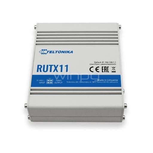Router Teltonika RUTX11 (WiFi, Doble SIM, 4G LTE, 4x RJ45)