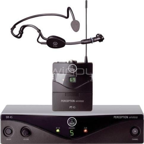 Micr&oacute;fono AKG Perception Wireless 45 Sports Set (Banda A, Inal&aacute;mbrico, Diadema, 8 horas)
