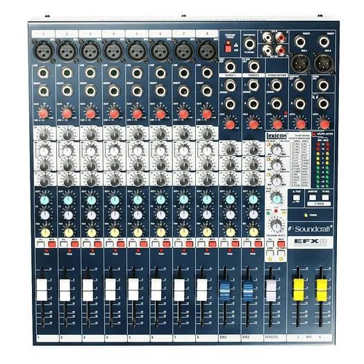 Mesa de Mezclas Análoga Soundcraft EFX8 (8 Canales Mono, 2 Estéreo, Lexicon FX)