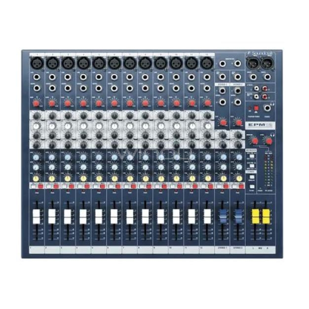 Mesa de Mezclas Análoga Soundcraft (16 Canales Mono, 2 Estéreo, Ecualizador 3 Bandas)