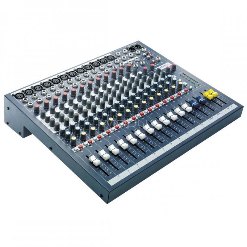 Mesa de Mezclas Análoga Soundcraft (16 Canales Mono, 2 Estéreo, Ecualizador 3 Bandas)