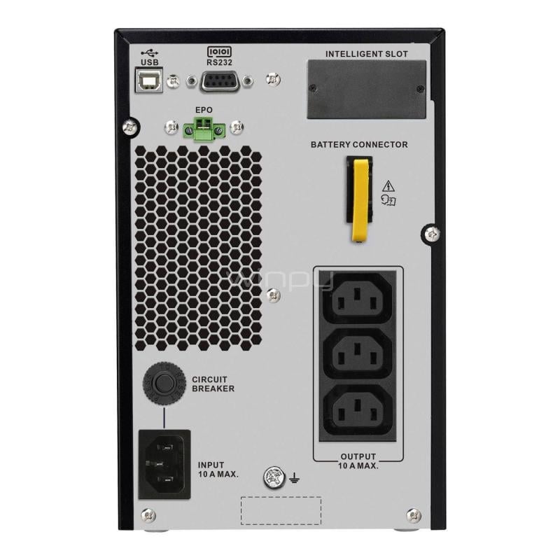 UPS APC Easy Smart-UPS SRV de 1000VA (800W, Online Doble Conversión, Torre)