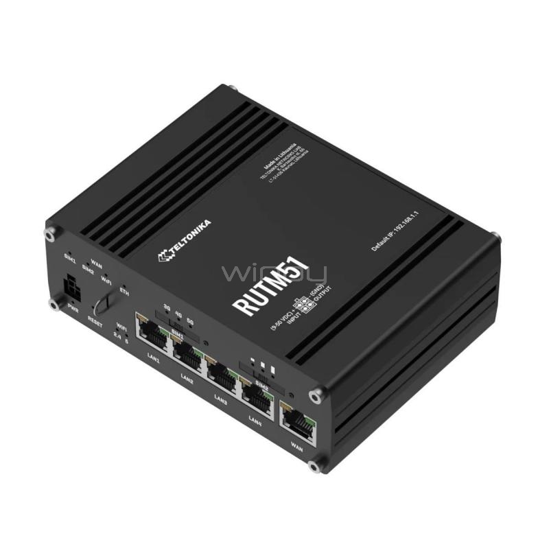 Router Teltonika RUTM51 (Wi-Fi 5, 5G, Dual SIM, Failover)
