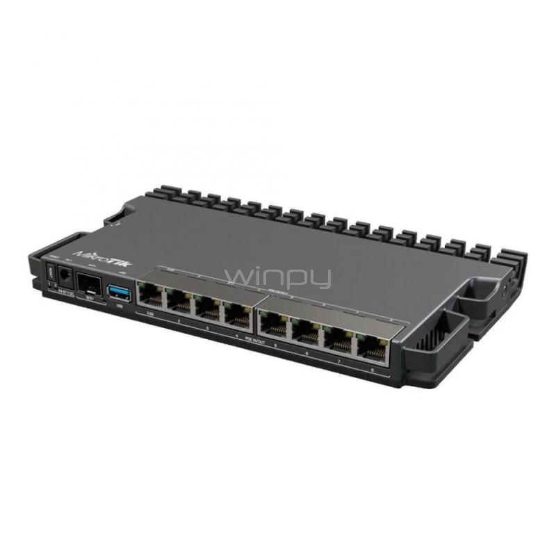Router Mikrotik RB5009UPr+S+IN de 8 Puertos (Hasta 10Gbps SFP+, PoE)