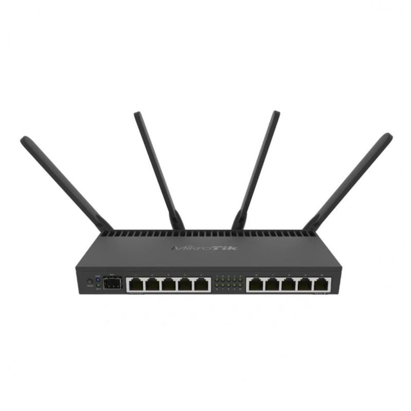 Router MikroTik RouterBOARD de 10 puertos (Doble Banda, Hasta 10G SFP+, 802.11a/n/ac, 4 Antenas)