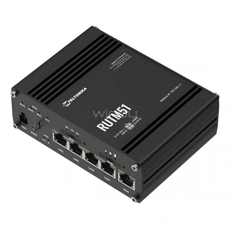 Router Celular Industrial Teltonika RUTX12 (LTE Cat 6, WiFi, Dual-SIM)