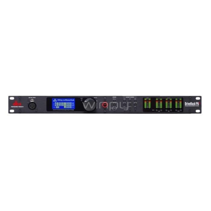 Procesador de Altavoces dbx DriveRack PA2 (Gestión de PA, EQ/Limitador, AutoEQ, 2×6)