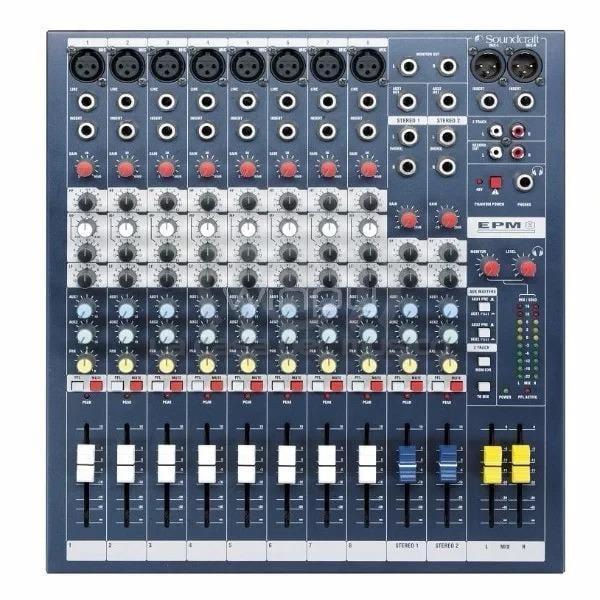Mesa de Mezclas Análoga Soundcraft EPM8 (8 Canales Mono, 2 Estéreo, Preamp GB30)