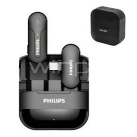 Micrófono Inalámbrico Philips PSE900 (USB C/iPhone, Negro)