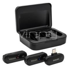 Micrófono Inalámbrico Doble Philips PSE9002 (USB C, Negro)