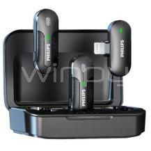 Micrófono Inalámbrico Doble Philips PSE9002 (Lightning iPhone/iPad, Negro)