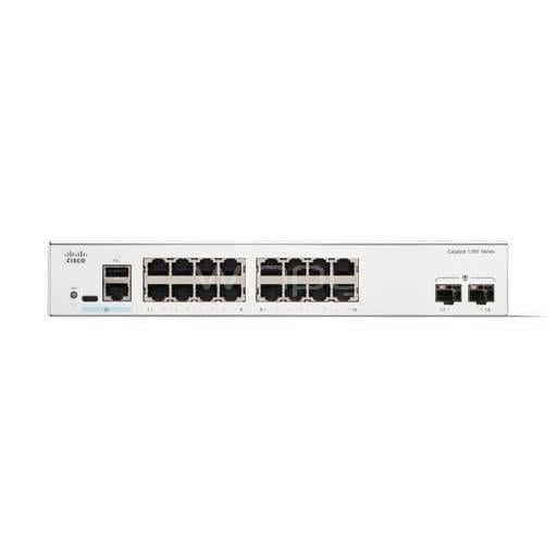 Switch Cisco Catalyst 1300 de 16 Puertos (Gigabit, 2 SFP, 36 Gbps)
