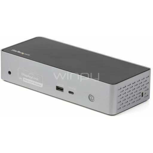 Estación de Acoplamiento StarTech USB-C (DisplayPort/HDMI x4, Ethernet, PD 100W)