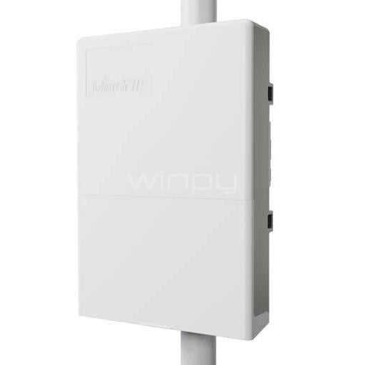 Switch MikroTik de 10 Puertos (Outdoor Layer 3, 4 Puertos SFP+ 10G, 5 Puertos SFP, 1 Giga RJ45, IP54)