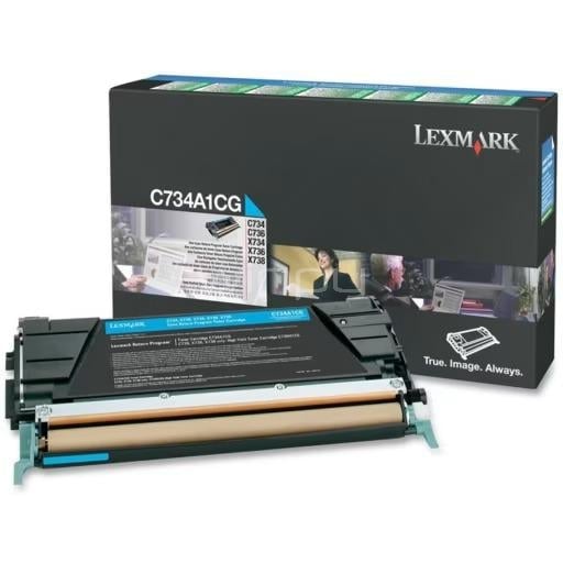 Tóner Lexmark C734A1CG (6.000 Páginas, Cian)