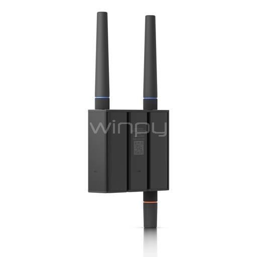 Router Ubiquiti UniFi Mobile Router (LTE Cat4, Wi-Fi 4, Slot Nano SIM, Montaje Riel DIN)