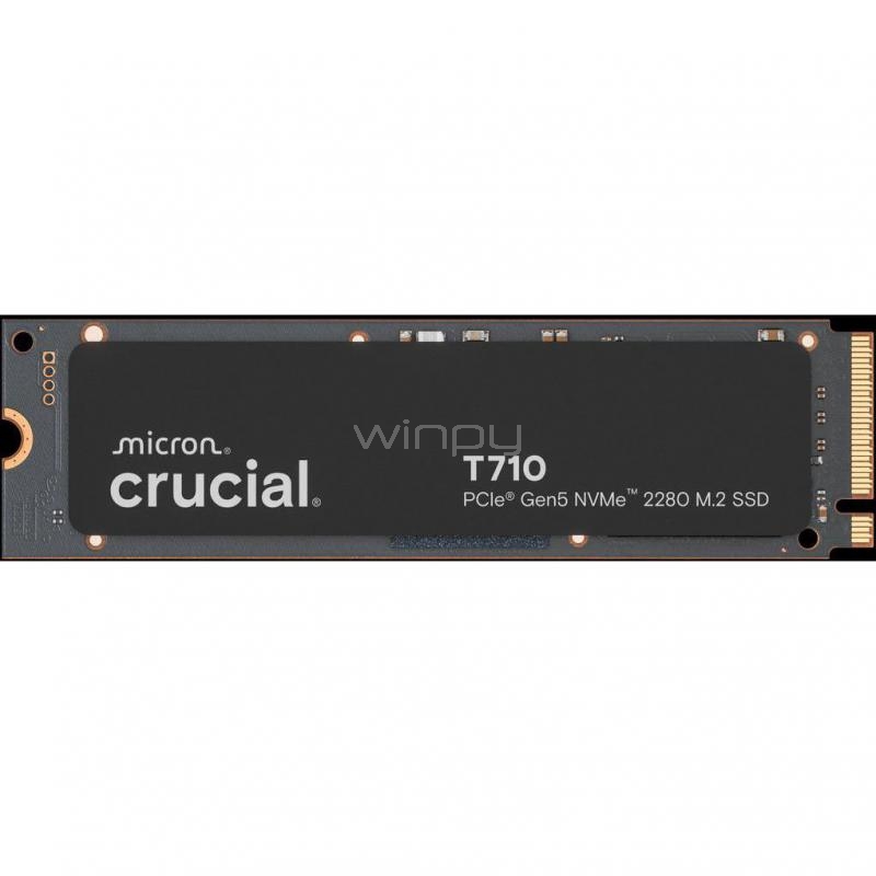 Unidad SSD Crucial T710 de 1TB (NVMe 5.0, M.2 2280, Hasta 14.100MB/s)
