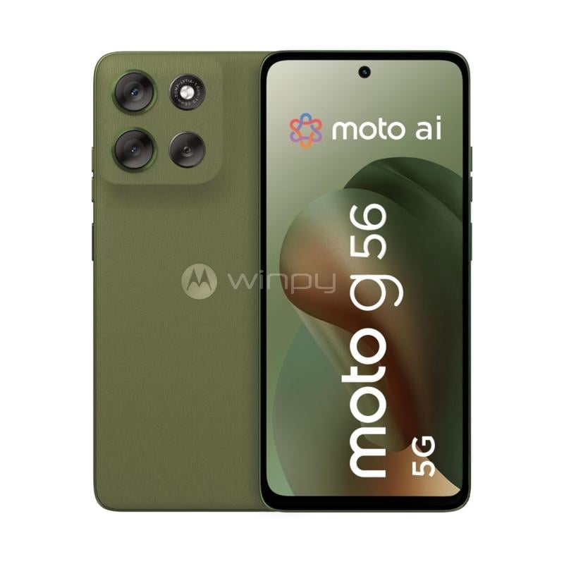 Smartphone Motorola Moto G56 5G de 6.5“ (8GB RAM, 256GB Internos, Verde)