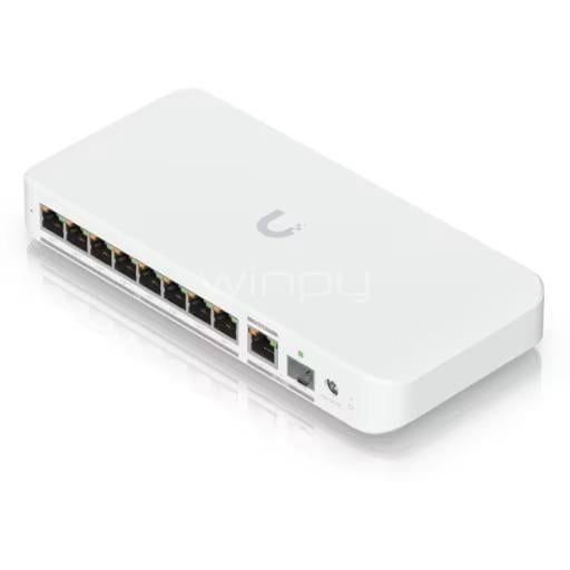 Switch Ubiquiti UniFi Flex de 8 Puertos (2.5GbE x8, 10GbE RJ45 x1, 10G SFP+ x1)
