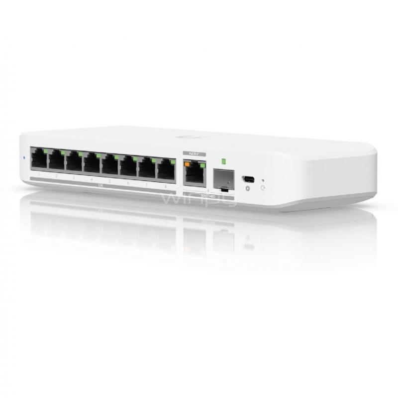 Switch Ubiquiti UniFi Flex de 8 Puertos (2.5GbE x8, 10GbE RJ45 x1, 10G SFP+ x1)