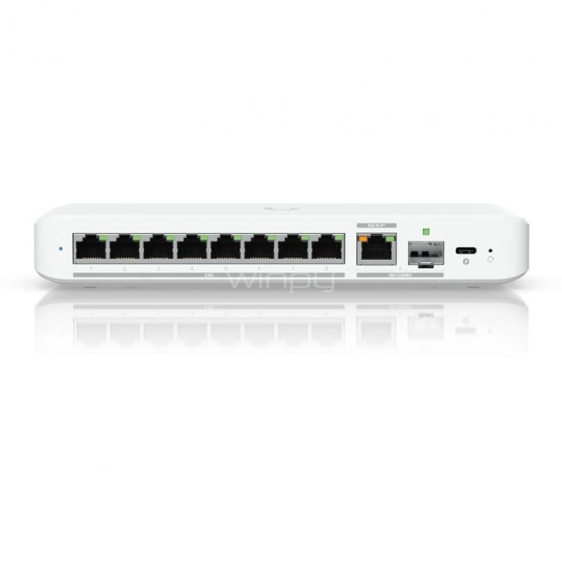 Switch Ubiquiti UniFi Flex de 8 Puertos (2.5GbE x8, 10GbE RJ45 x1, 10G SFP+ x1)