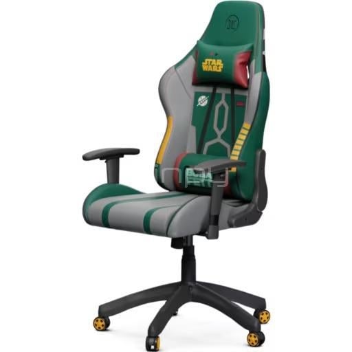 Silla Gamer Primus Thronos 100T Boba Fett Edition (Hasta 120Kg, Cojín Lumbar y Cervical)
