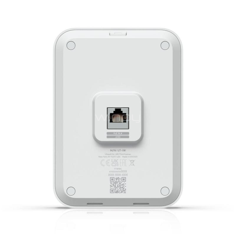 Punto de Acceso Ubiquiti UniFi U7 Pro Wall (WiFi 7, 2.5GbE, 9.3 Gbps, PoE+)