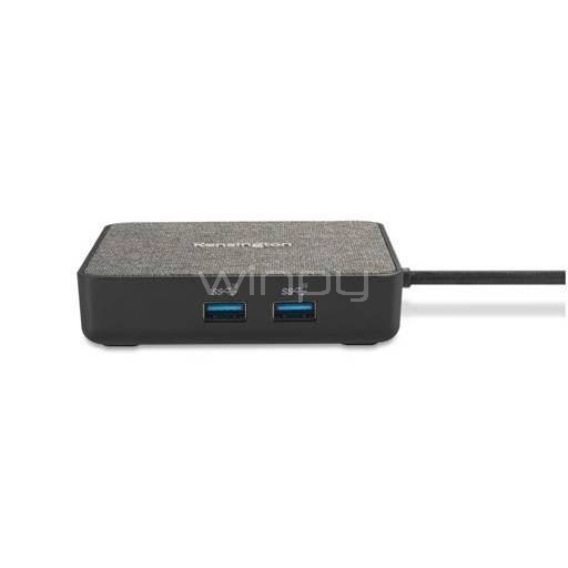 Replicador de Puertos Portátil Kensington MD120U4 de USB-C (USB 3.2, HDMI, 100W)