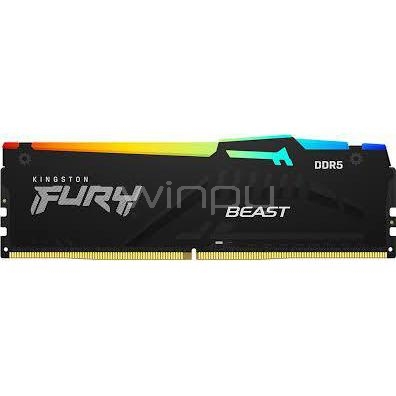 Memoria RAM Kingston Fury Beast de 32GB (DDR5, 6000MHz, CL30, DIMM)