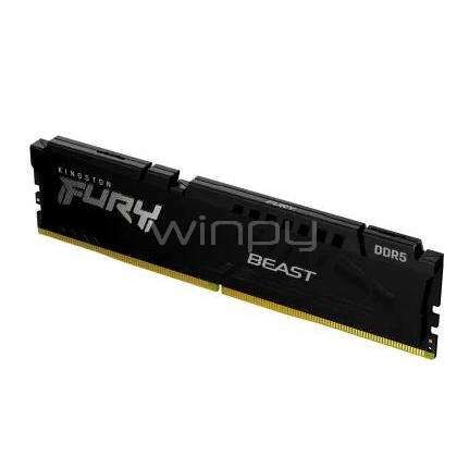 Memoria RAM Kingston Fury Beast de 32GB (DDR5, 6000MHz, CL36, DIMM)